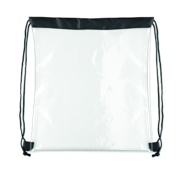 Лого трейд pекламные подарки фото: Transparent drawstring bag