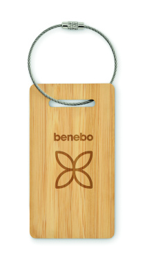Лого трейд бизнес-подарки фото: Bamboo luggage tag