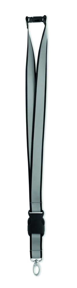 Логотрейд pекламные подарки картинка: Reflective RPET lanyard