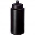 Baseline® Plus grip 500 ml sportflaska med sportlock, Helt svart