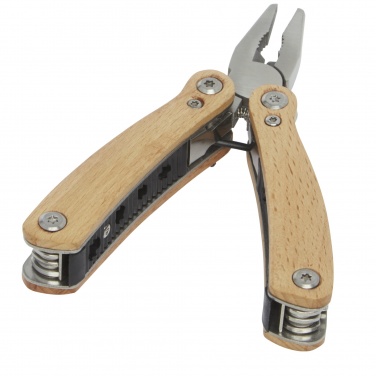 Logotrade kampanjprodukter bild: Anderson medium multiverktyg i trä med 12 funktioner