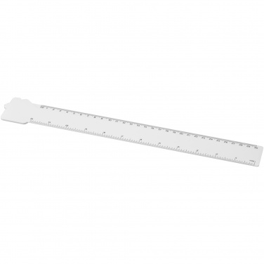Logotrade presentreklam bild: Tait 30 cm husformad linjal av återvunnen plast