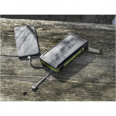 Logotrade profilprodukter bild: Soldy 10 000 mAh powerbank med soldynamo av RCS-återvunnen plast