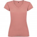 Victoria kortärmad v-ringad T-shirt för dam, Clay Orange