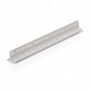 Logotrade profilprodukter bild: 15cm triangulär aluminiumlinjal
