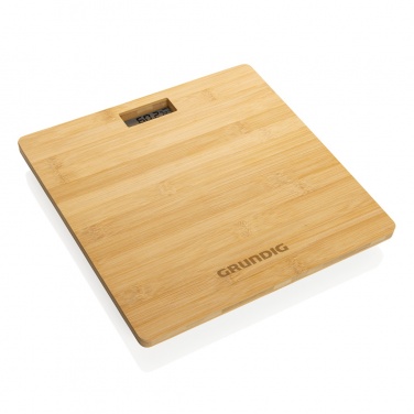 Logotrade kampanjprodukter bild: Grundig digital personvåg i bambu