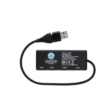 Logotrade kampanjprodukter bild: Link USB-hubb i RCS återvunnen plast och bambu