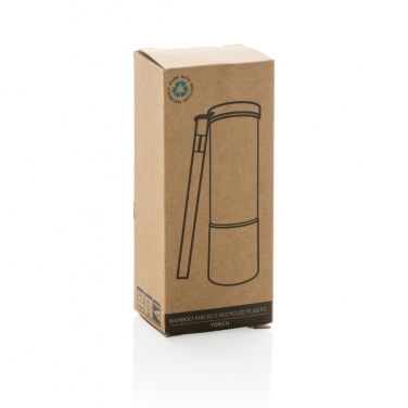 Logotrade kampanjprodukter bild: Bambu- och RCS-återvunnen plastficklampa