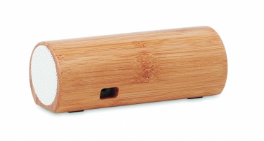 Logotrade profilprodukter bild: Trådlös högtalare i bambu 2x5W