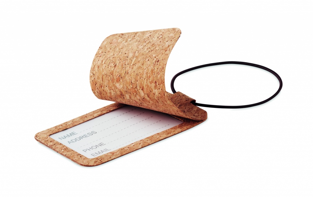 Logotrade profilreklam bild: Bagagetag i kork