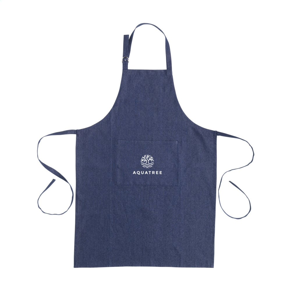 Logotrade profilprodukter bild: Förkläde GRS återvunnen denim (220 g/m²)