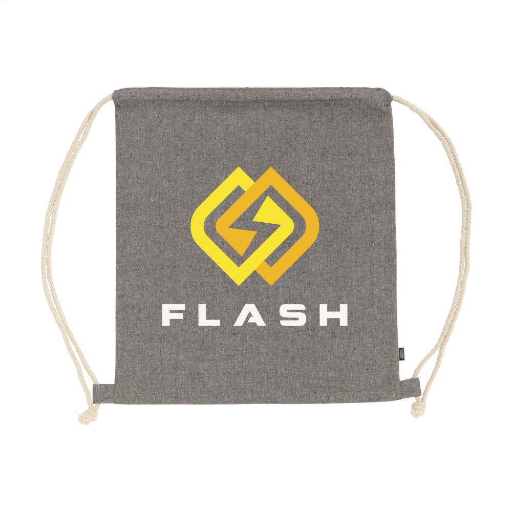 Logotrade presentreklam bild: GRS Recycled Cotton PromoBag (180 g/m²) ryggsäck