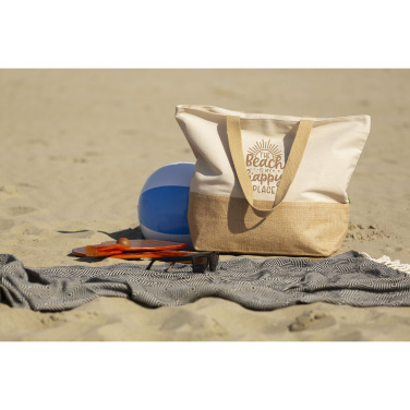Logotrade presentreklam bild: Cancun Beachbag ekologisk bomull (320 g/m²)