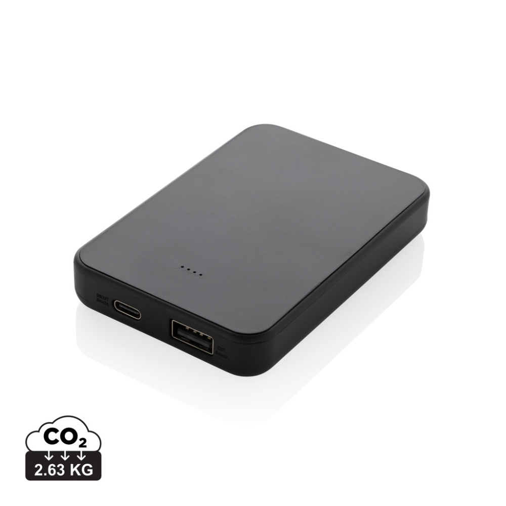 Logotrade profilreklam bild: Boostcore RCS powerbank i återvunnen plast 5.000mAh med USB