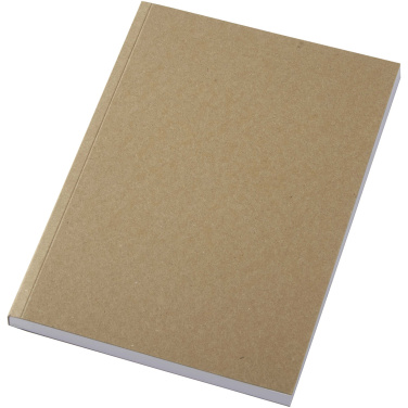 Logotrade presentreklam bild: Novella Austen A5 anteckningsbok med återvunnet mjukt omslag med kraftpapper, 100 ark