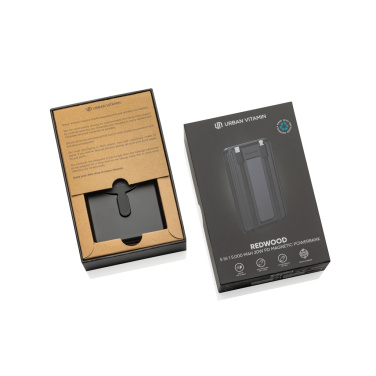 Logotrade presentreklam bild: Urban Vitamin Redwood 5in1 5000mah 20WPD magnetisk powerbank
