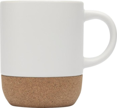 Logotrade reklamprodukter bild: Billie 300 ml sublimeringsmugg av keramik med korkdetaljer