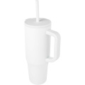 Brady 900 ml RCS-certifierad isolerad mugg med silikonsugrör, Vit