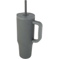 Brady 900 ml RCS-certifierad isolerad mugg med silikonsugrör, Grå