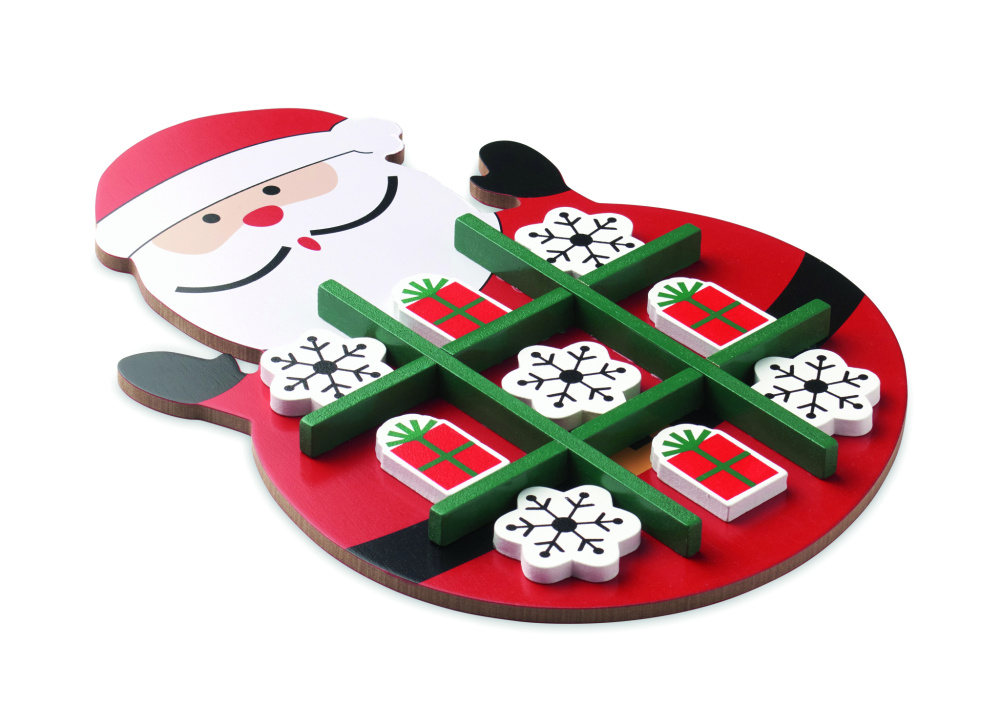 Logotrade profilprodukter bild: Jul tic tac toe i trä