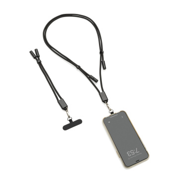 Logotrade kampanjprodukter bild: LoopAmp RCS RPET handledsrem för telefon med 60 W kabel