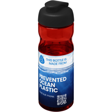 Logotrade reklamprodukter bild: H2O Active® Eco Base 650 ml sportflaska med uppfällbart lock
